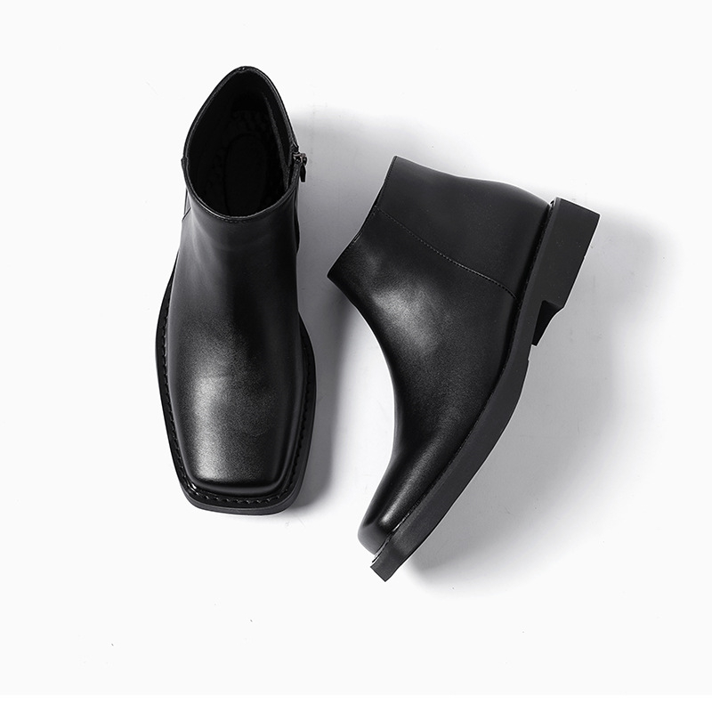 Luxury Fashion Black Men Casua - Men Formal Wear With Boots ulasan dan harga