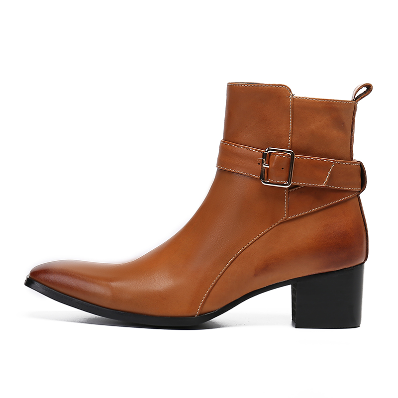 Winter Brown Buckle Pointed Me - Men Formal Wear With Boots ulasan dan harga