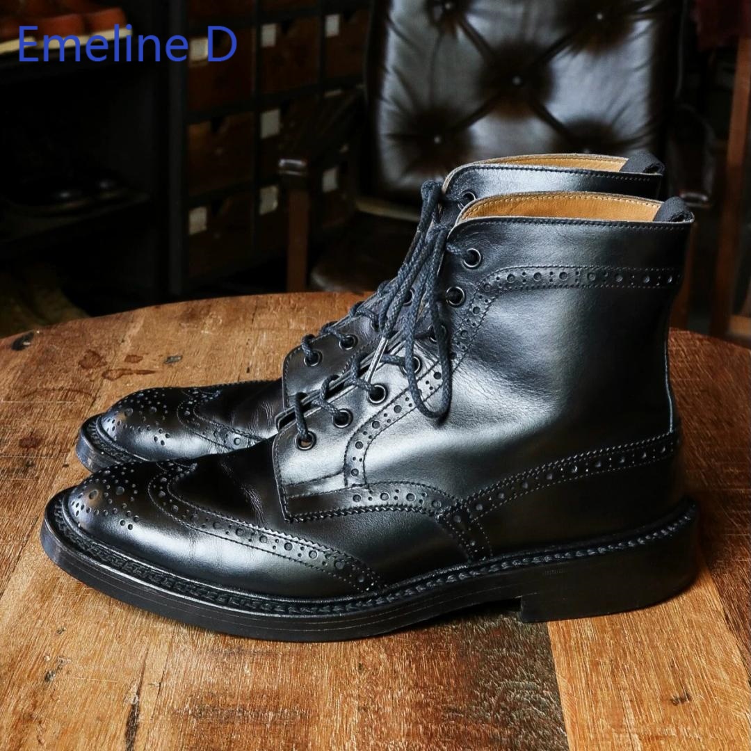 Men Brogue Ankle Boots Genuine - Formal Men Daily Wear Footwear ulasan dan harga