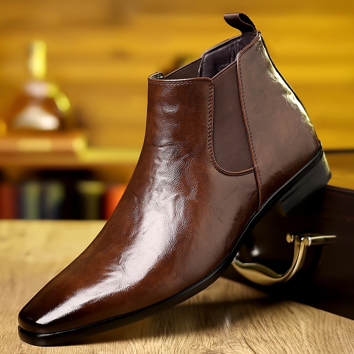 Chelsea Boots Leather Boots Au - Men Formal Wear With Boots ulasan dan harga