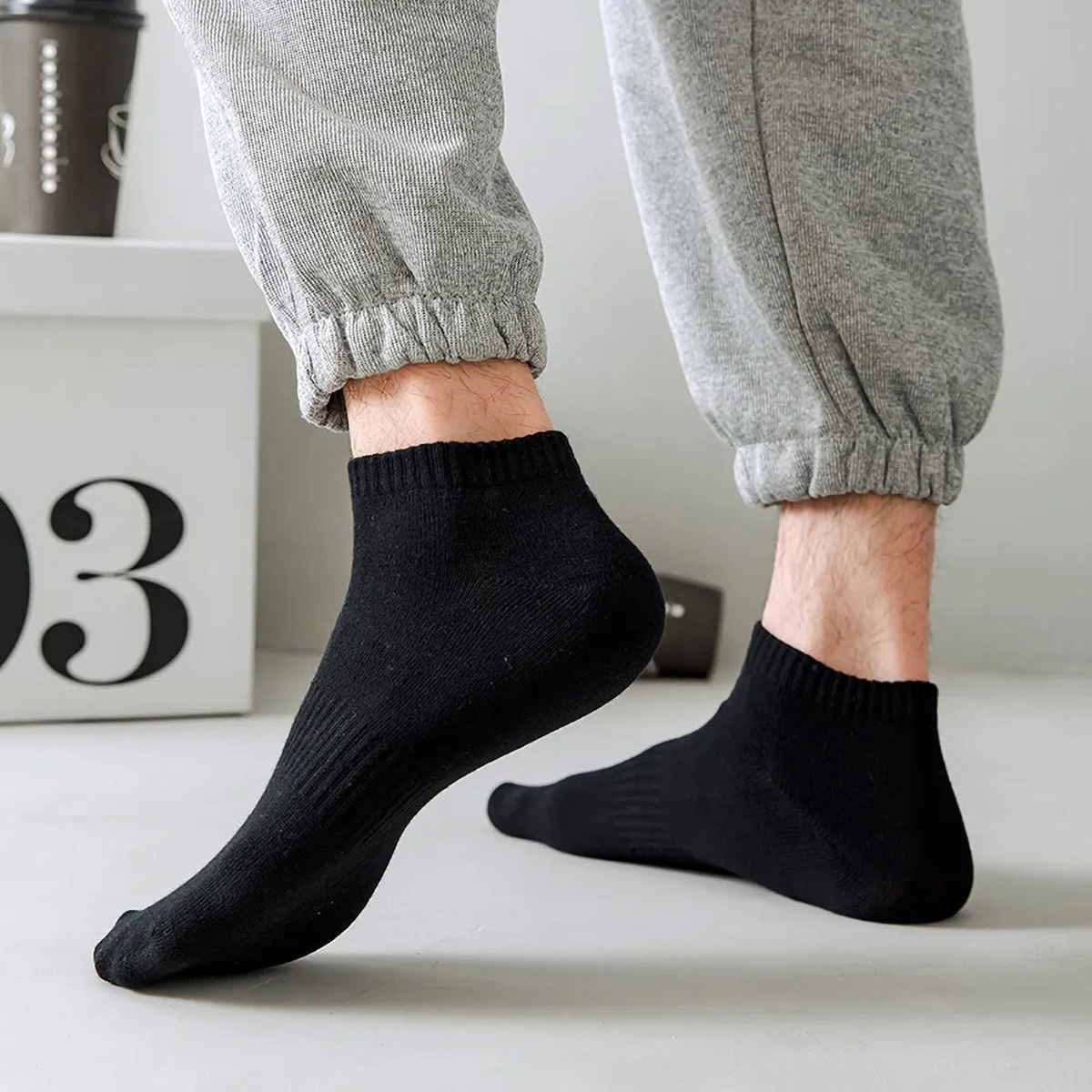 1/5 Pairs Unisex White & Black - Sock Garter Men ulasan dan harga