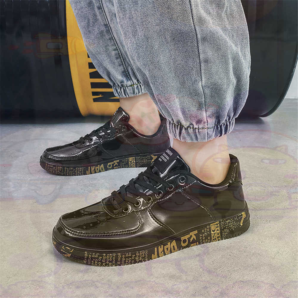 Round Foot Size 45 Sneakers Wh - Men Formal Wear All Black ulasan dan harga